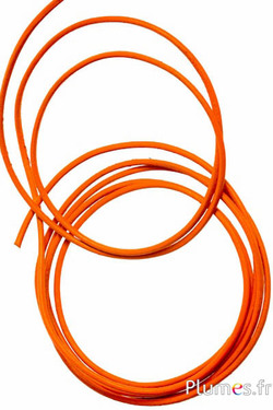 Leren veter - dikte 2 mm - oranje